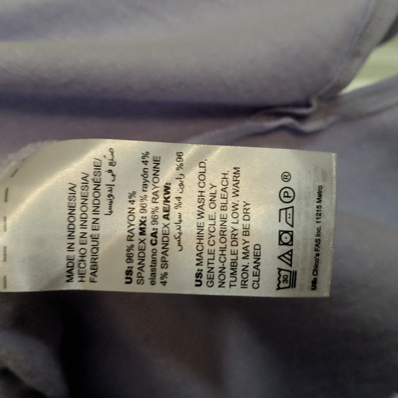 NWOT CHICO'S * ZENERGY - Picture 7 of 7